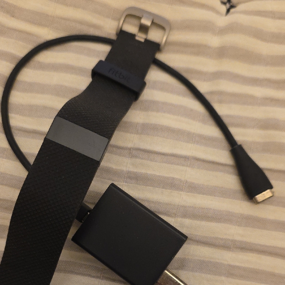 Fitbit Black Fitness Tracker with Charger